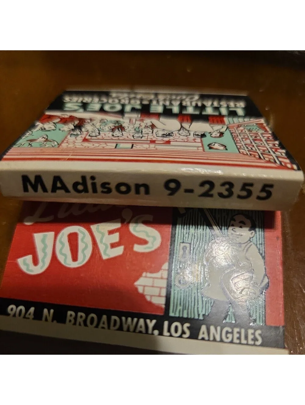 Vintage Matchbook 60's Little Joe's Restaurant-Groceries LA CA Unstruck/Full